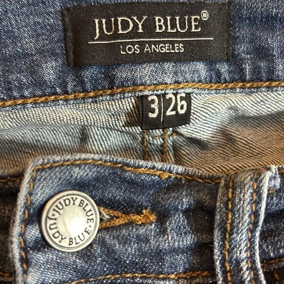 Judy Blue 3/26 3 26 Distressed Blue Jeans - Picture 3 of 5
